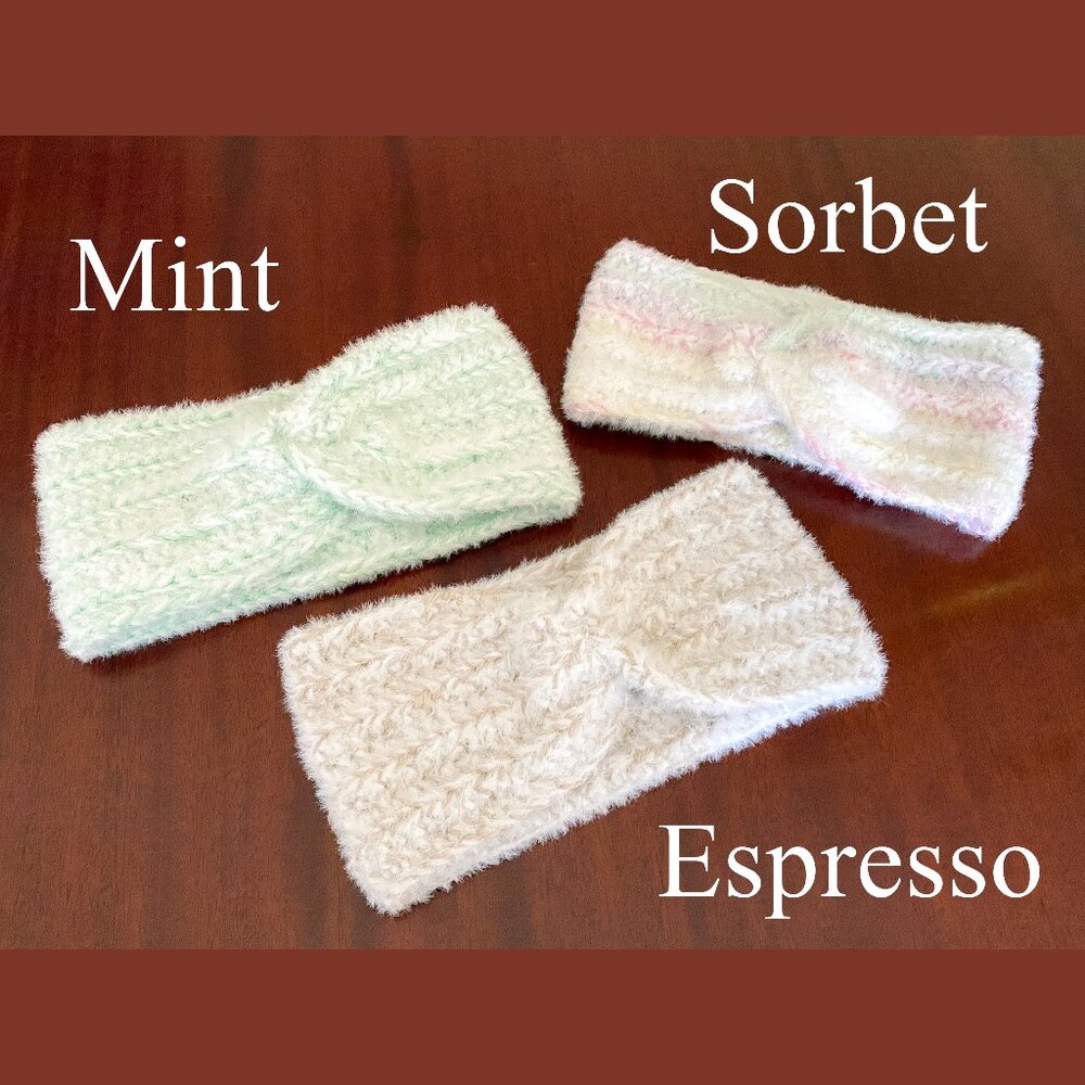 Super Soft and Cozy Pastel Crochet Earwarmers